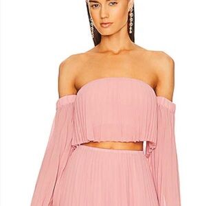 Michael Costello Chic Off-Shoulder Crop Top